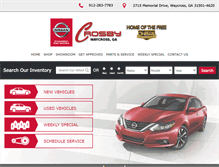 Tablet Screenshot of crosbynissan.com